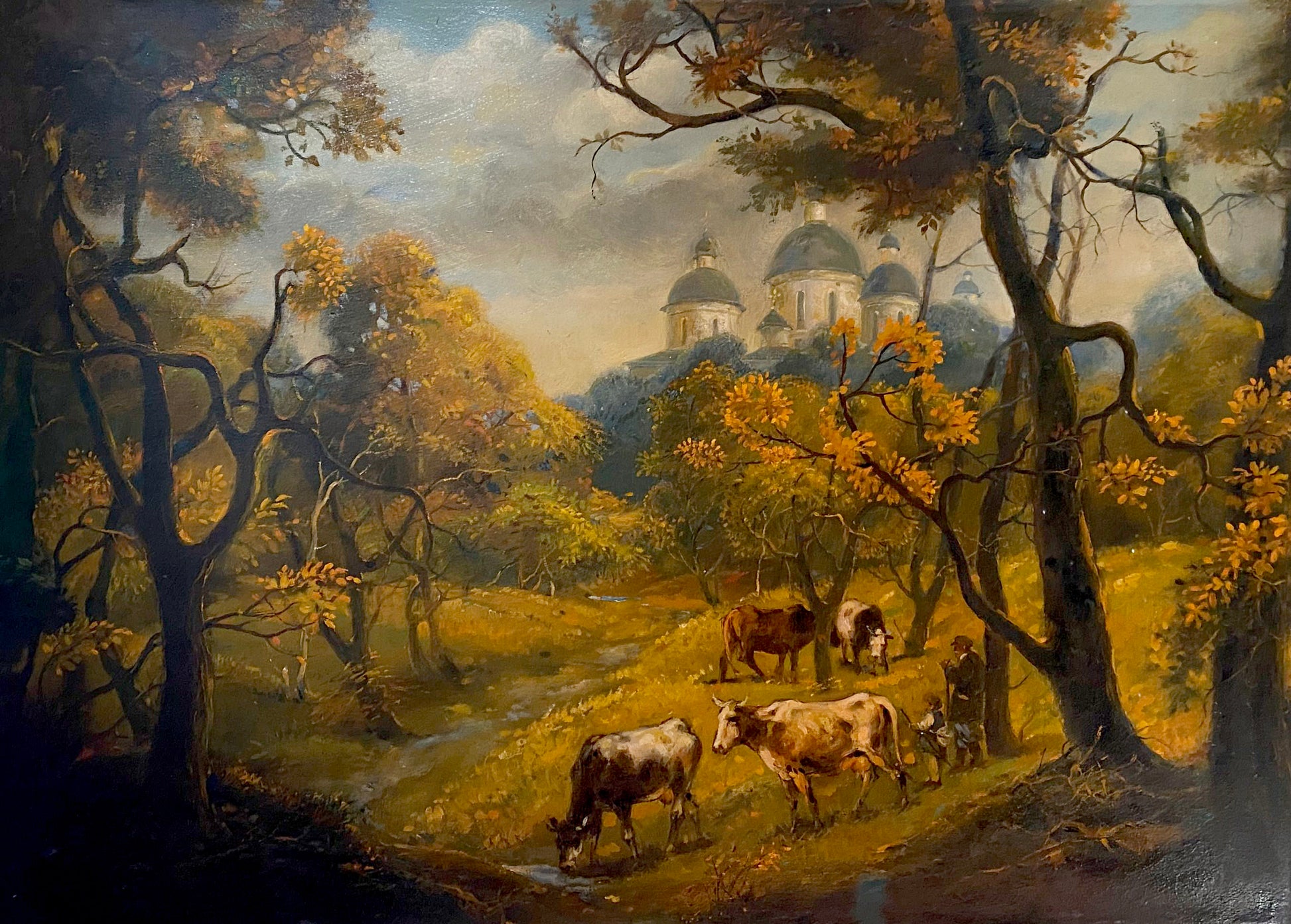 Oil painting October is already in the yard by Litvinov Oleg Arkad’yevich