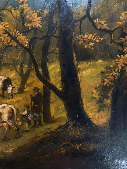 Rustic oil painting October is already in the yard by Litvinov Oleg Arkad’yevich