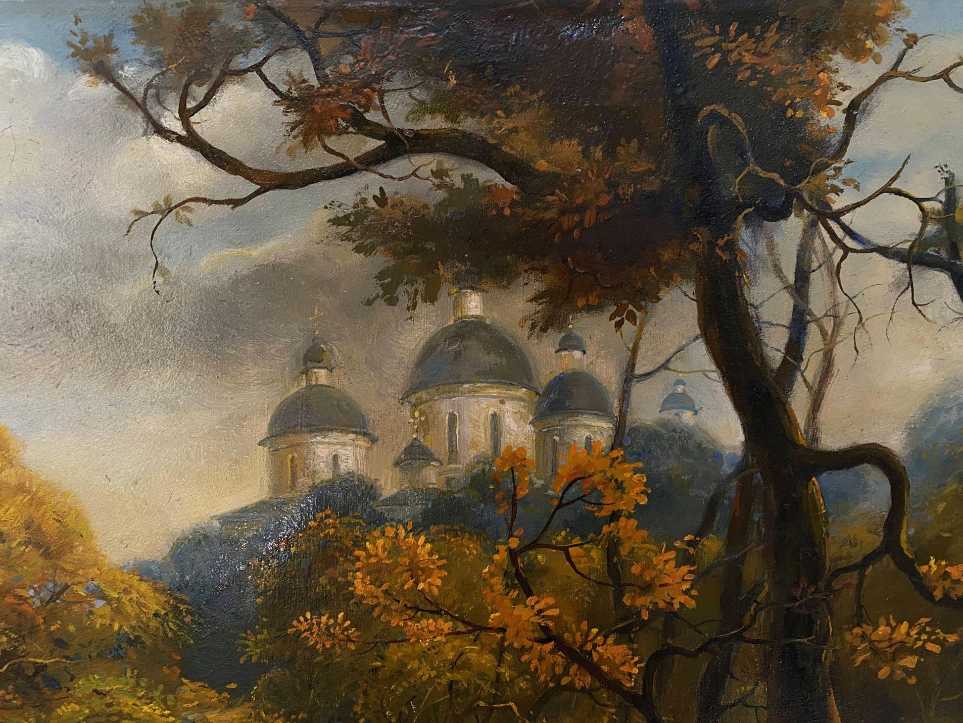 Oil painting October is already in the yard by Litvinov Oleg Arkad’yevich
