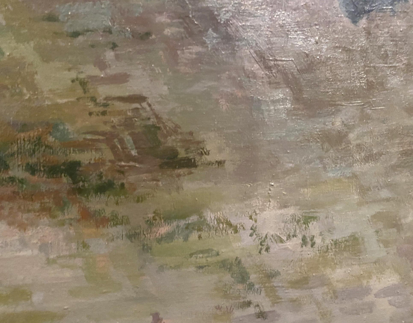 Oil painting Embankment by Krichevsky Nikolay Vasilievich in earthy tones