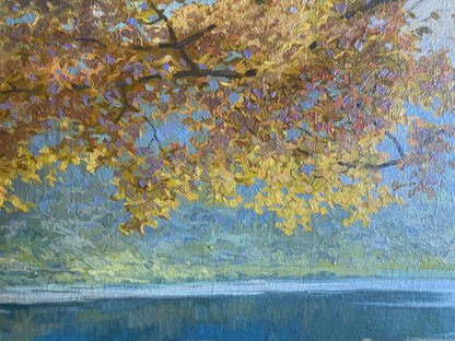Oil painting of autumn tree by Valentin Stepanovich Tereshenko