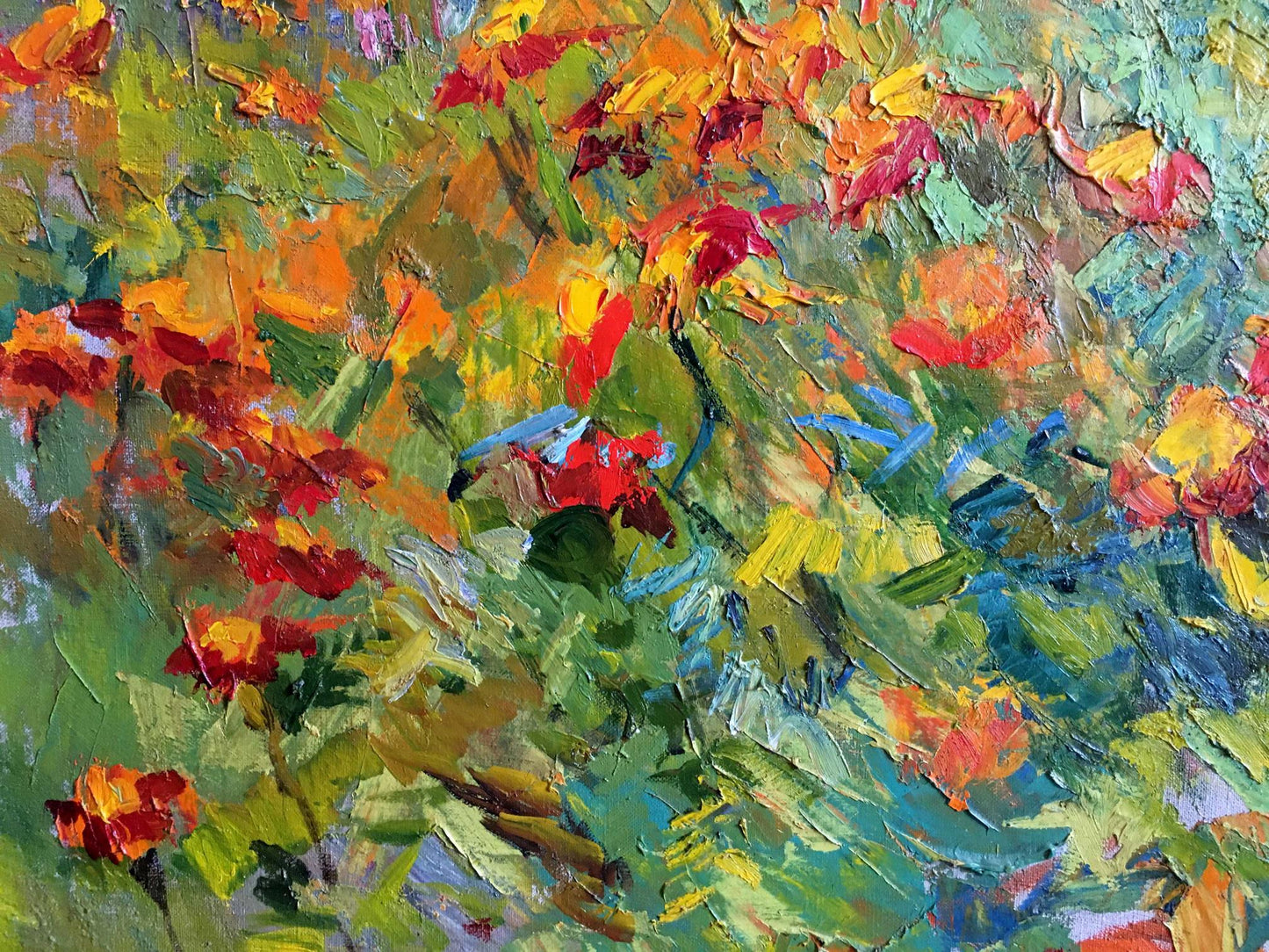 Vibrant impressionist oil painting of wildflowers by Sokolova Zinaida Ivanovna