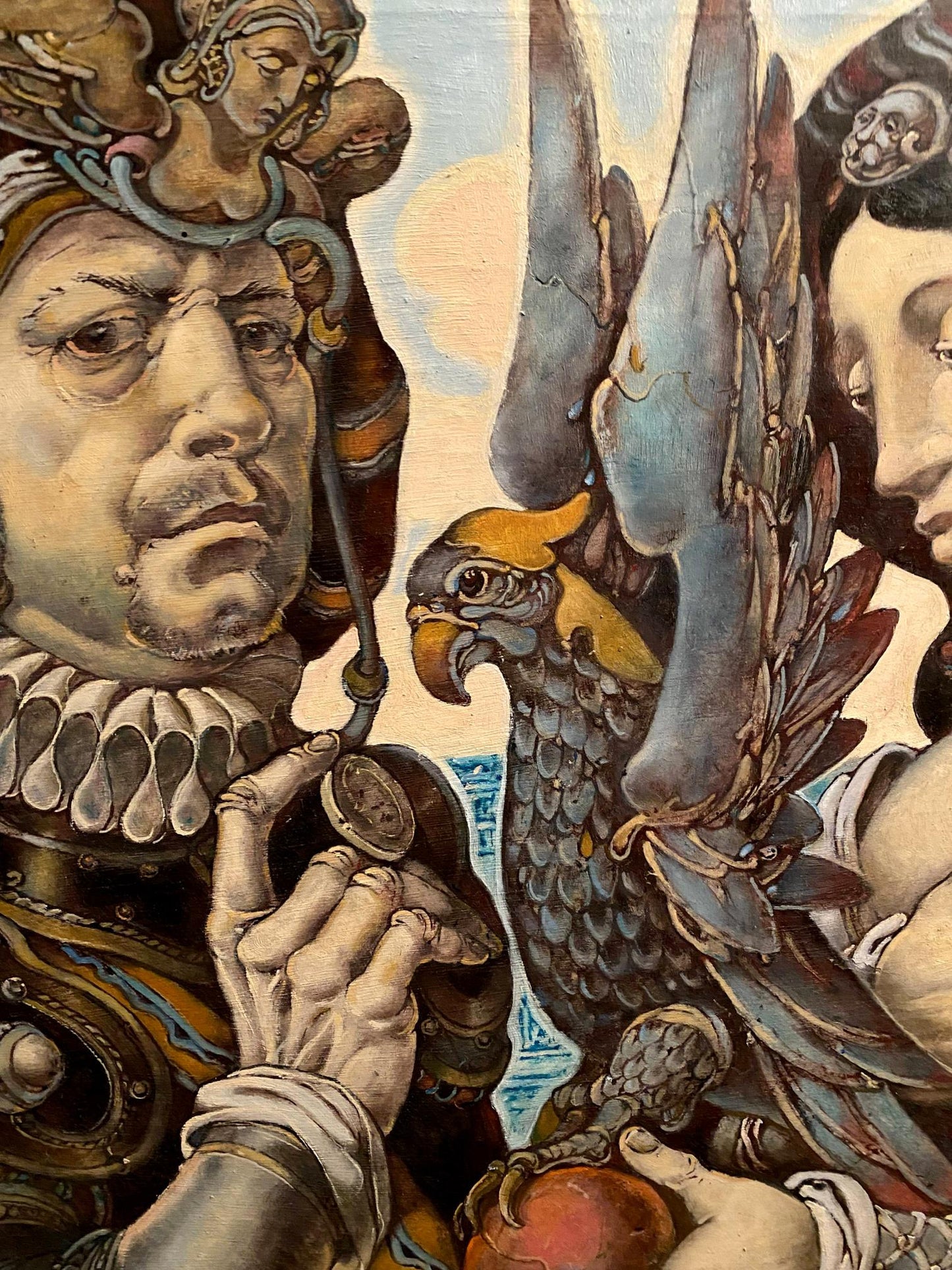 Oil painting of armored man with pocket watch by Oleg Litvinov
