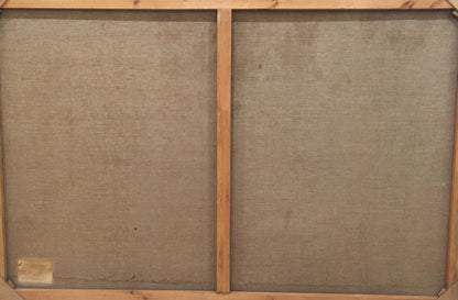 Back of Alexander Sergeevich Pushkin oil painting canvas with light brown stretcher bars