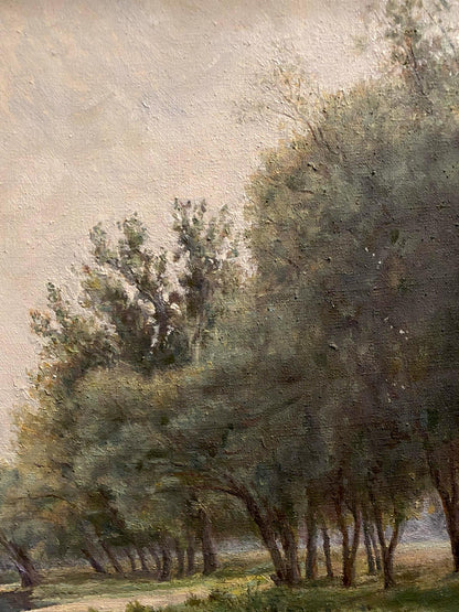 Oil painting by Litvinov Arkady Petrovich of sunny olive grove