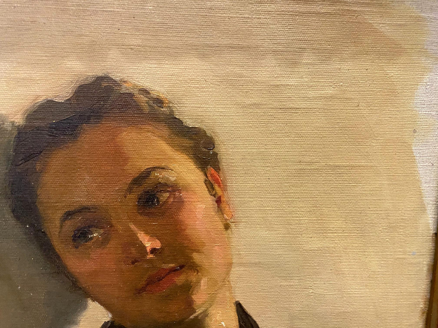 Oil painting portrait of girl by Maksimenko Alexander Grigorievich