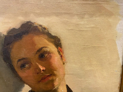 Oil painting portrait of girl by Maksimenko Alexander Grigorievich