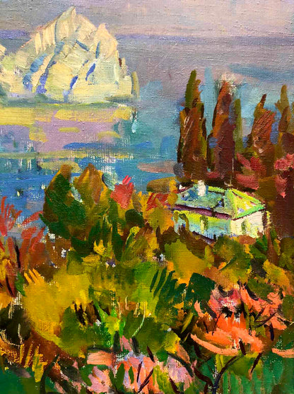 Vibrant impressionist oil painting Rock of Chaliapin by Chehodar Vasyl