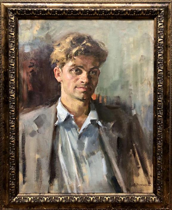 Oil painting of mans portrait by Zaretskyi Viktor in ornate gold frame