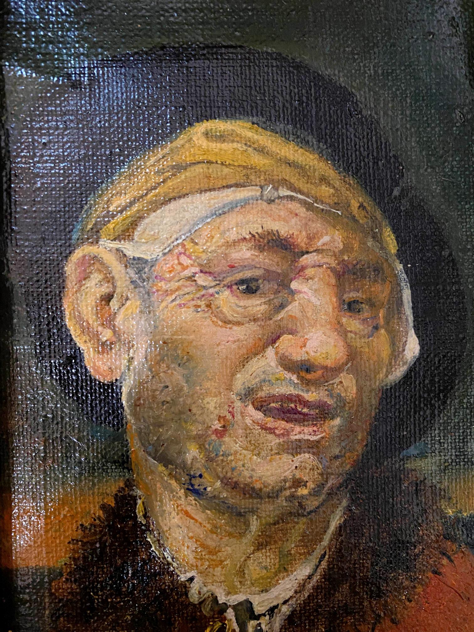 Oil painting portrait of the grotesque Litvinov Oleg Arkadyevich