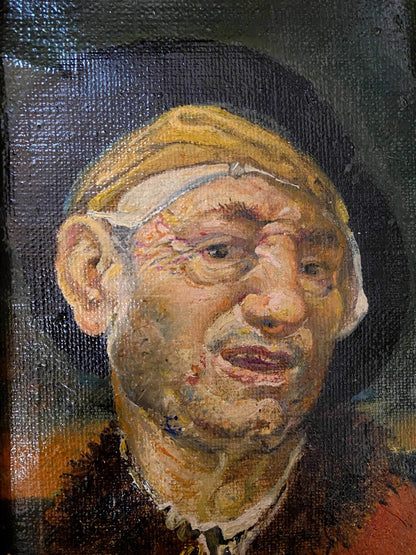 Oil painting portrait of the grotesque Litvinov Oleg Arkadyevich