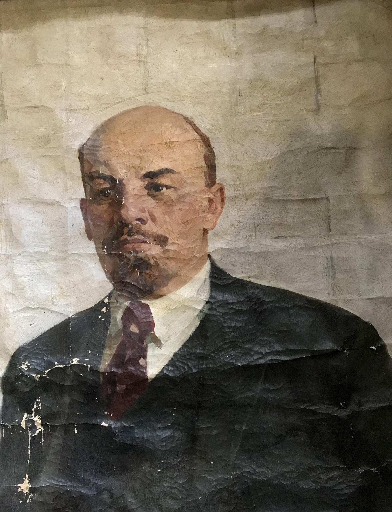 Weathered portrait of Vladimir Lenin oil painting by N. Nagulyak
