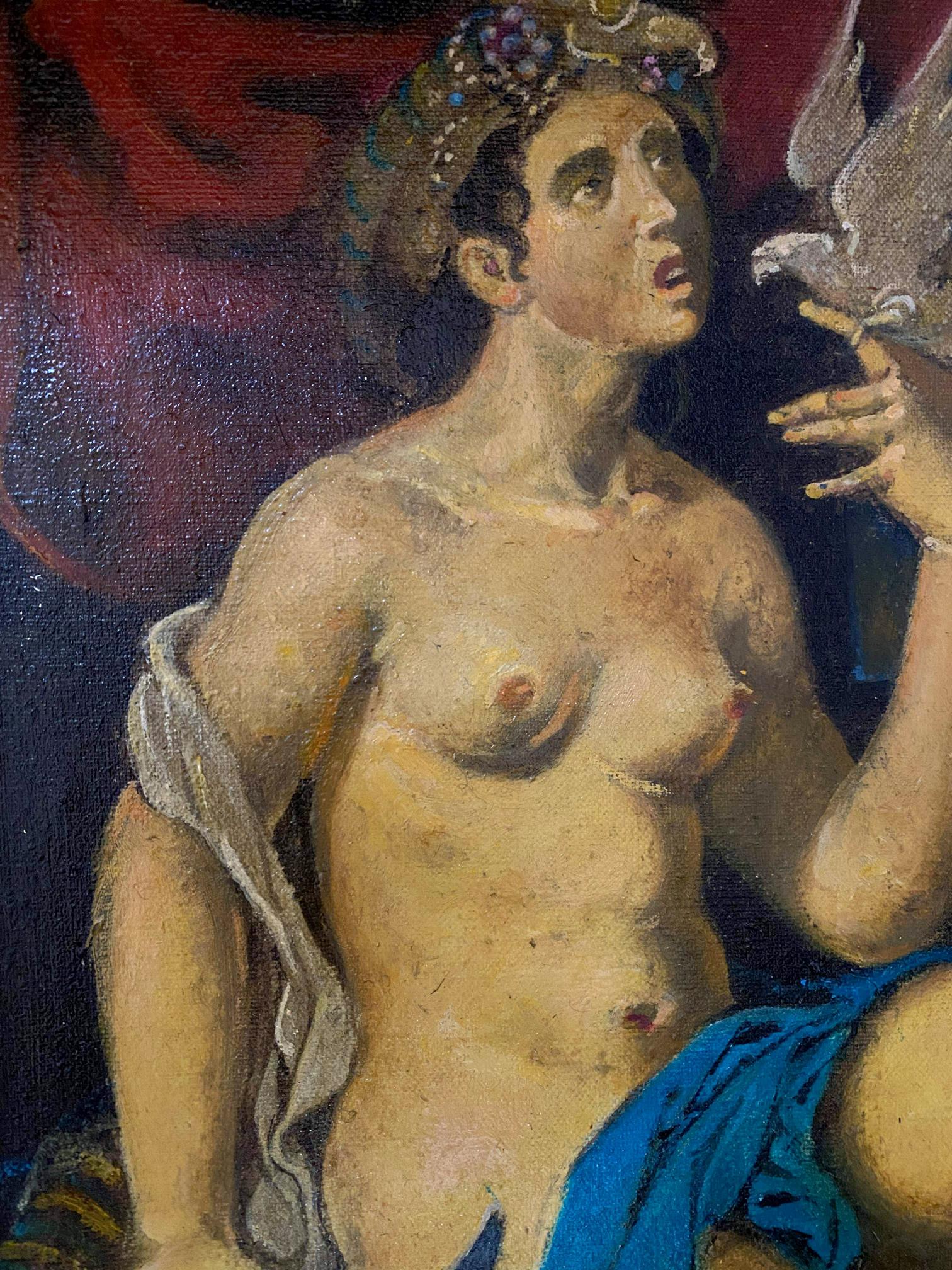 Classical oil painting of nude Josephine by Oleg Arkadyevich Litvinov