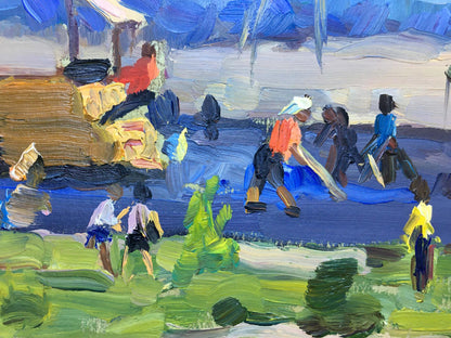 Vibrant impressionist oil painting Roads are made by Popov I. A