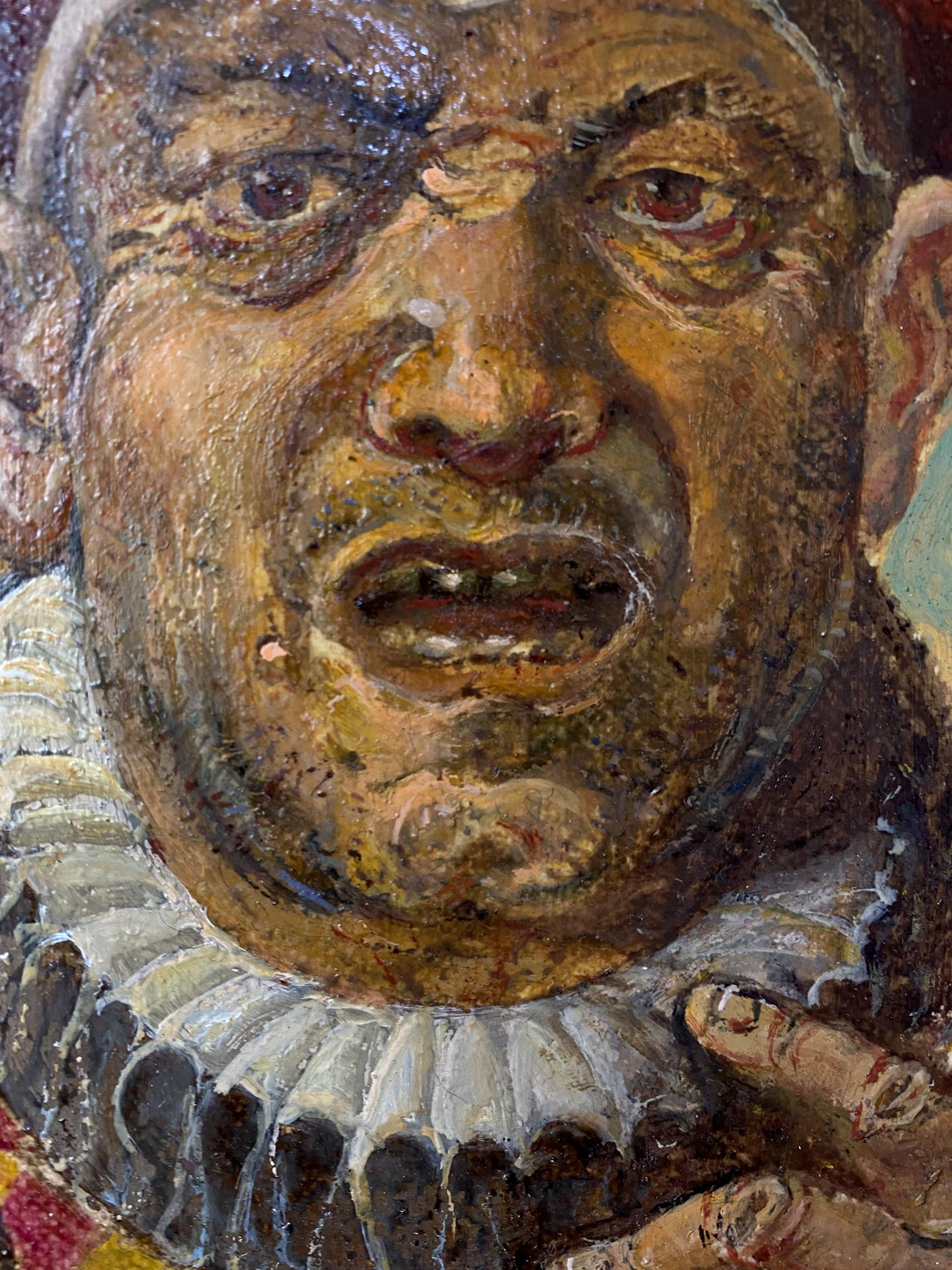 Oil painting Jester by Oleg Litvinov textured impasto portrait