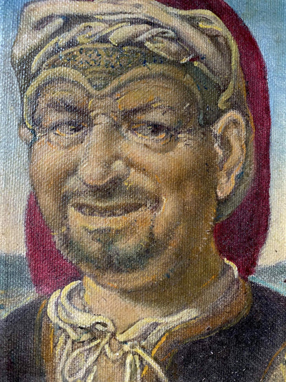 Oil painting portrait of smiling man by Litvinov Oleg Arkadyevich