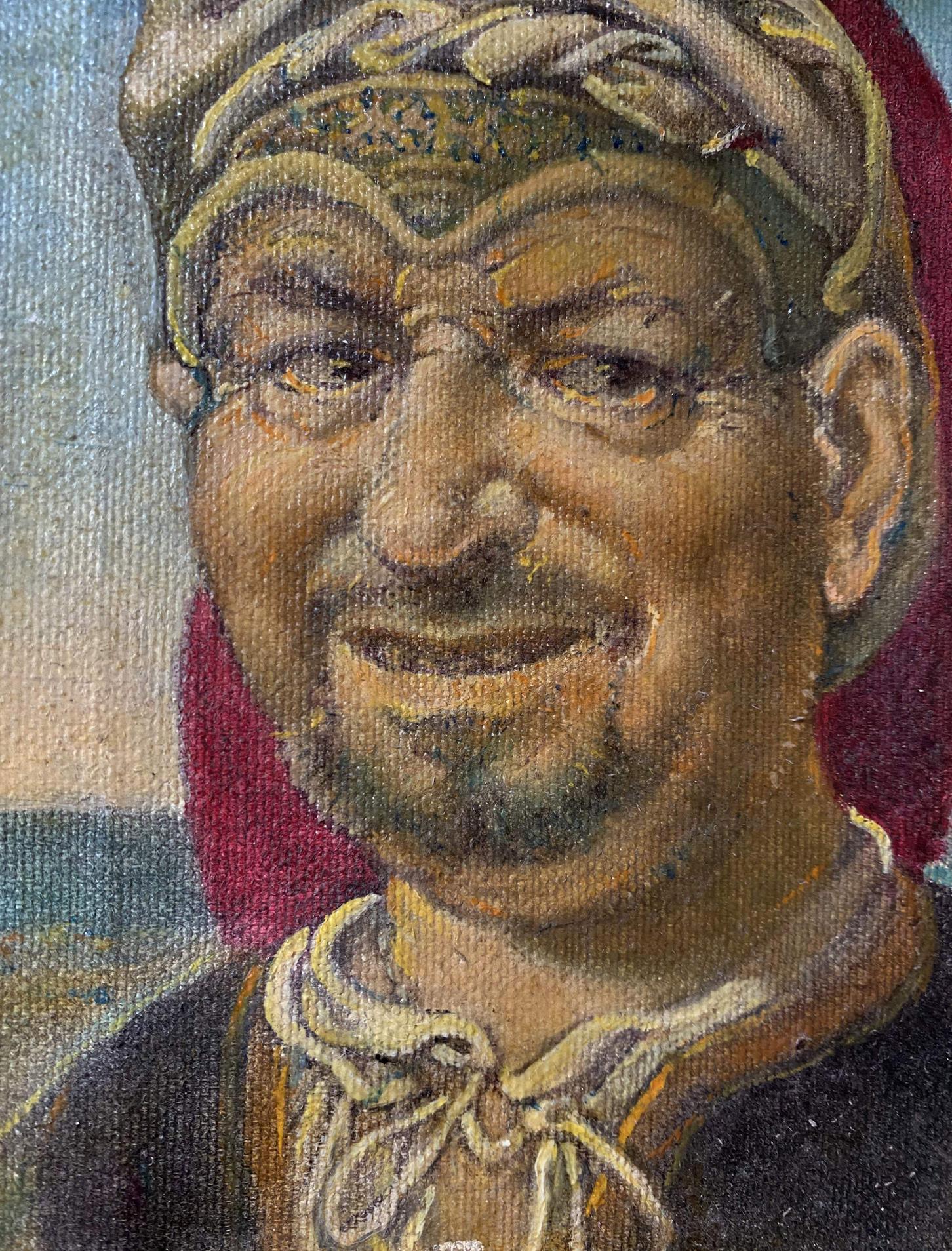 Oil painting portrait of smiling man by Litvinov Oleg Arkad’yevich