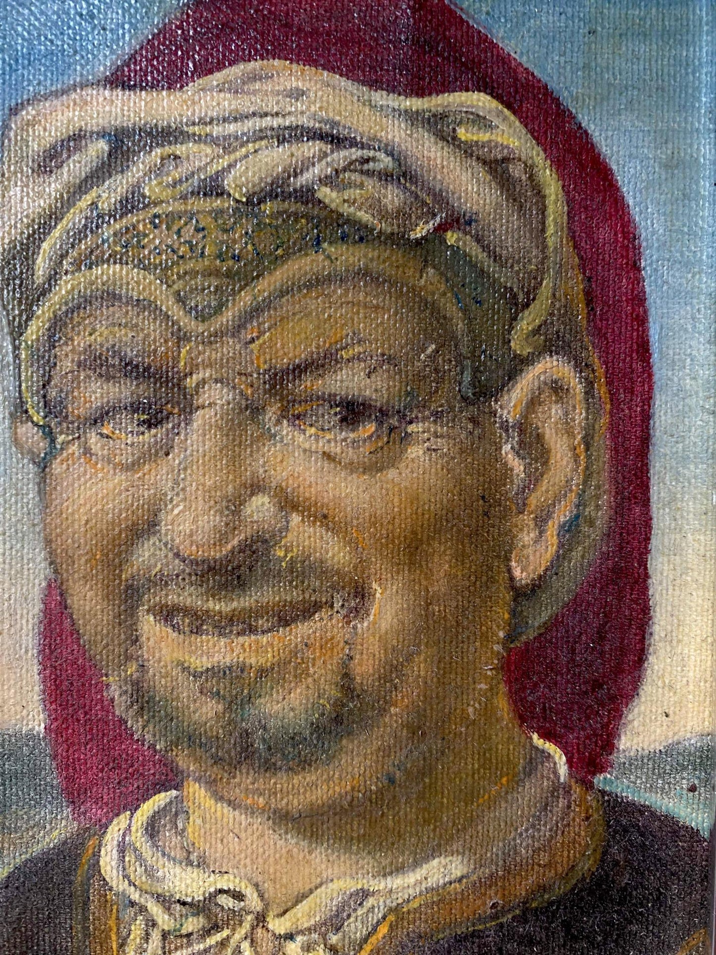 Oil painting portrait of smiling man by Litvinov Oleg Arkad’yevich
