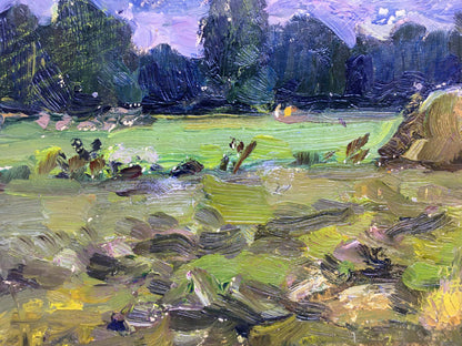 Vibrant impressionist oil painting Before the Rain by Popov I. A
