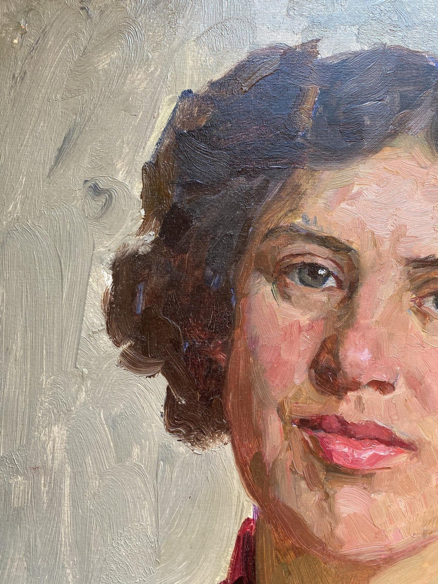 Oil painting portrait Moms eyes by Tatiana Nilovna Yablonskaya