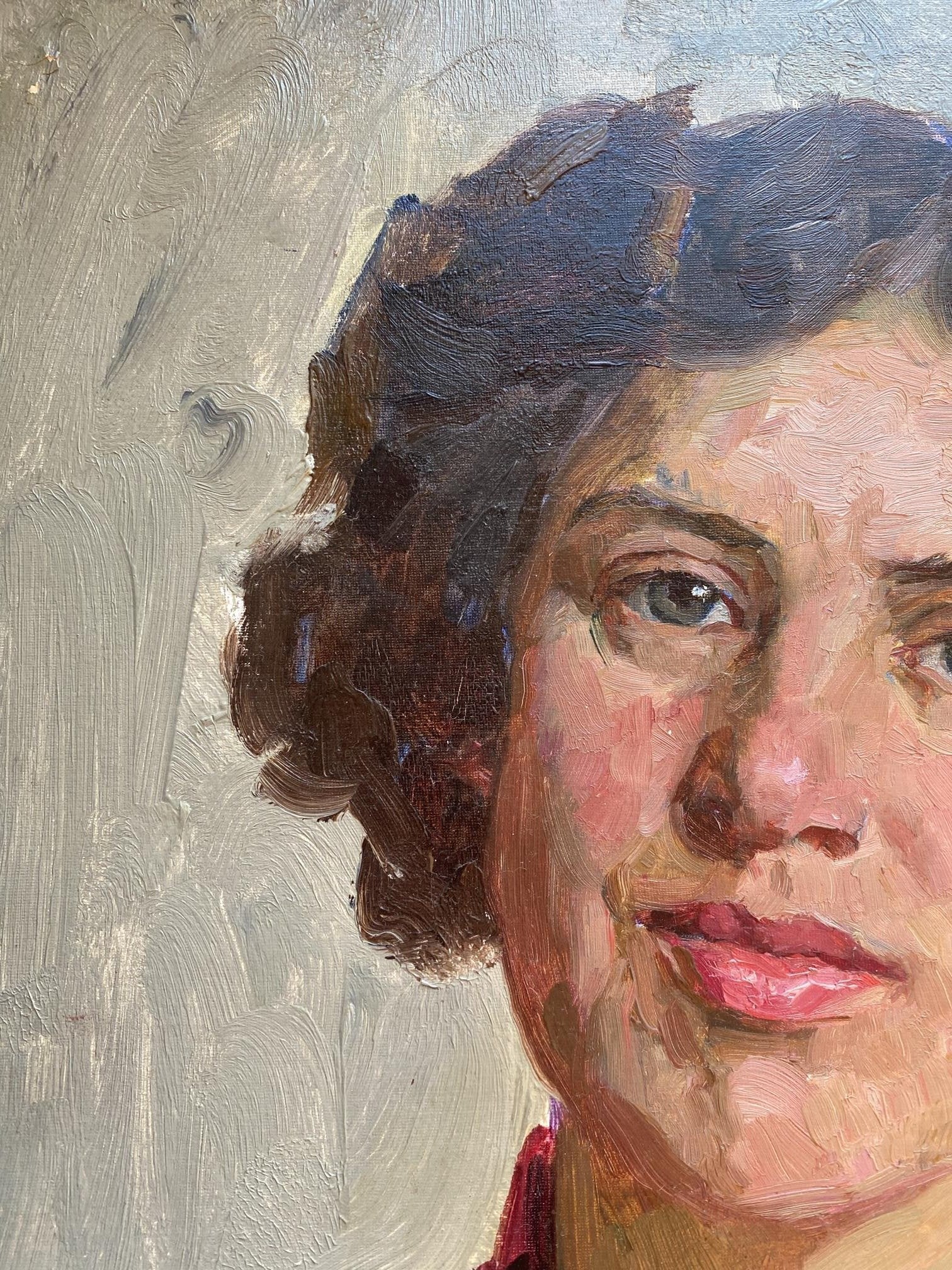 Oil painting portrait Moms eyes by Tatiana Nilovna Yablonskaya