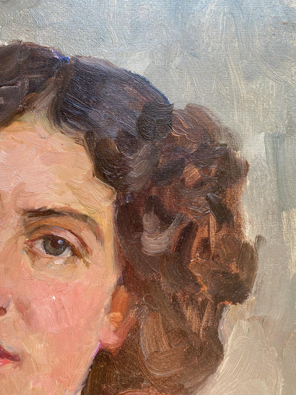 Close-up oil painting of Moms eyes by Tatiana Nilovna Yablonskaya