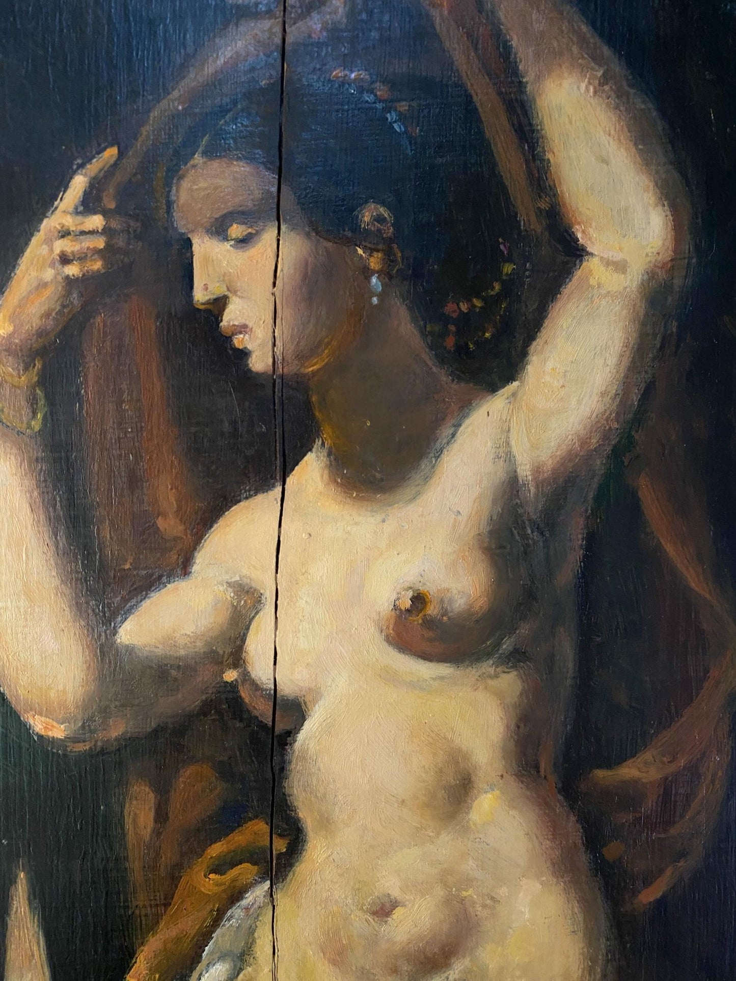 Oil painting In the night by Litvinov Oleg Arkadyevich: nude woman