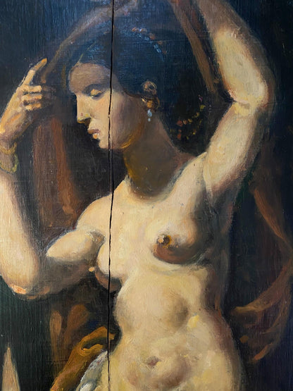 Oil painting In the night by Litvinov Oleg Arkadyevich: nude woman