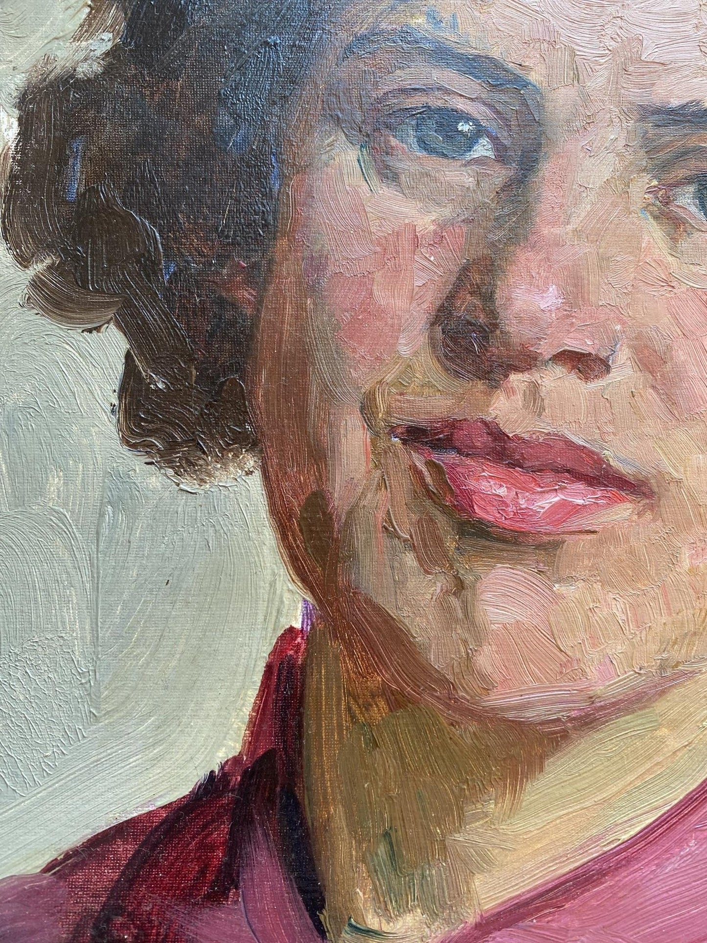 Oil painting portrait Moms eyes by Tatiana Nilovna Yablonskaya