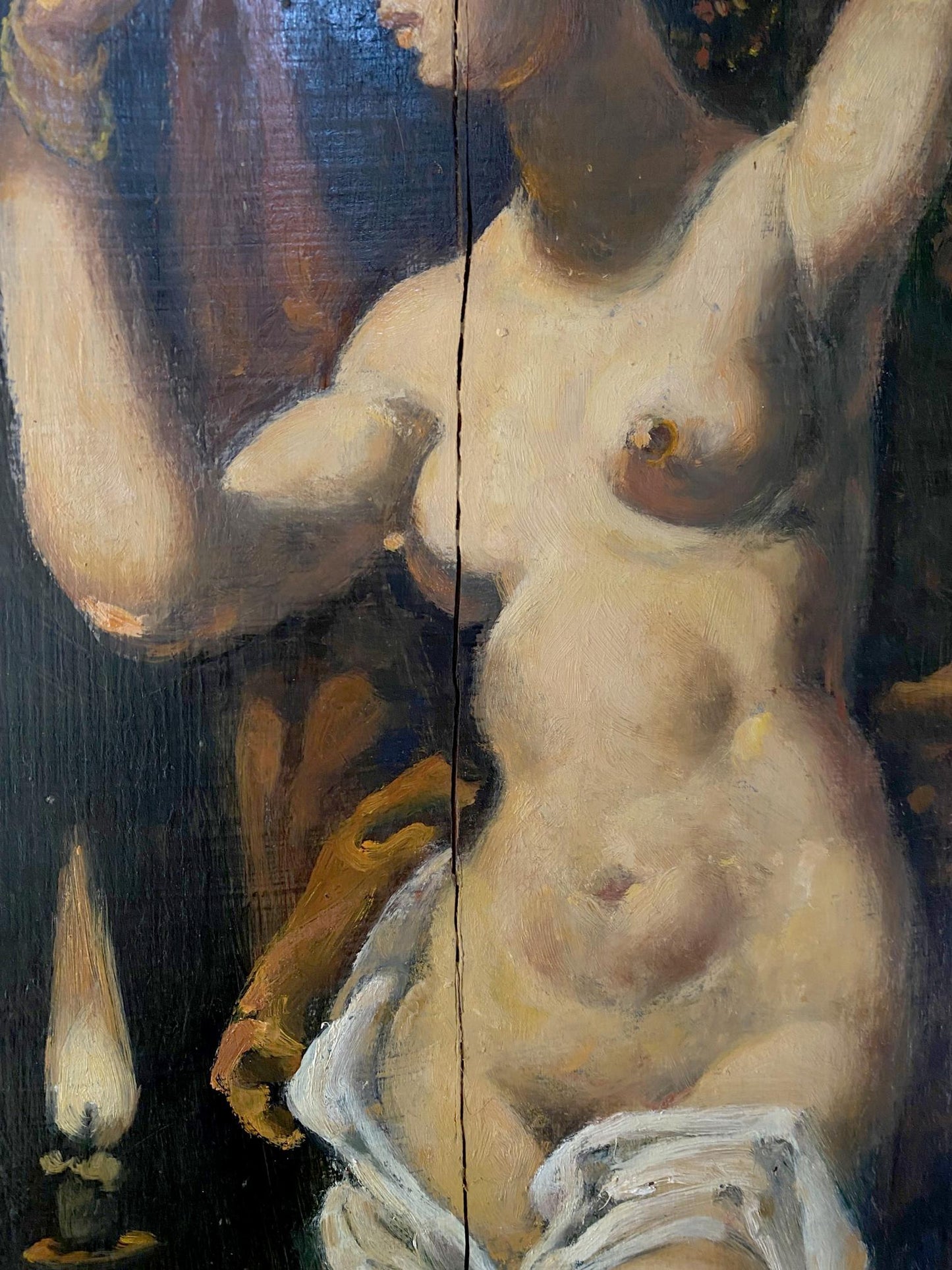 Oil painting In the night by Litvinov Oleg Arkad’yevich: nude female figure