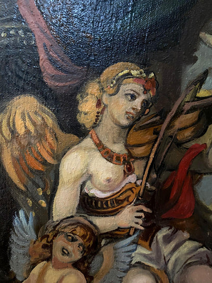 Oil painting by Litvinov Oleg Arkad’yevich of angel with bow