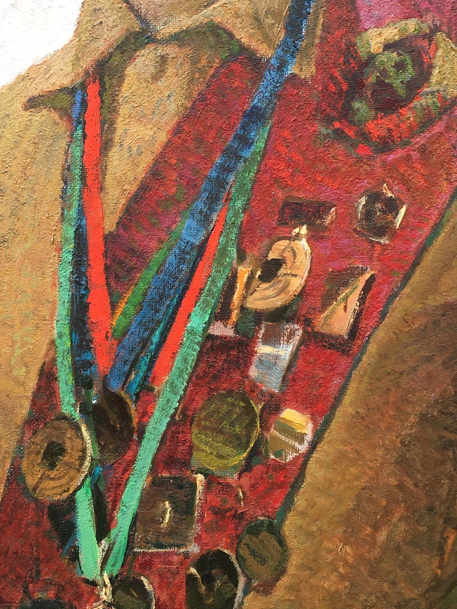 Social realism oil portrait of USSR master Serbutovsky Andrey Andreevich