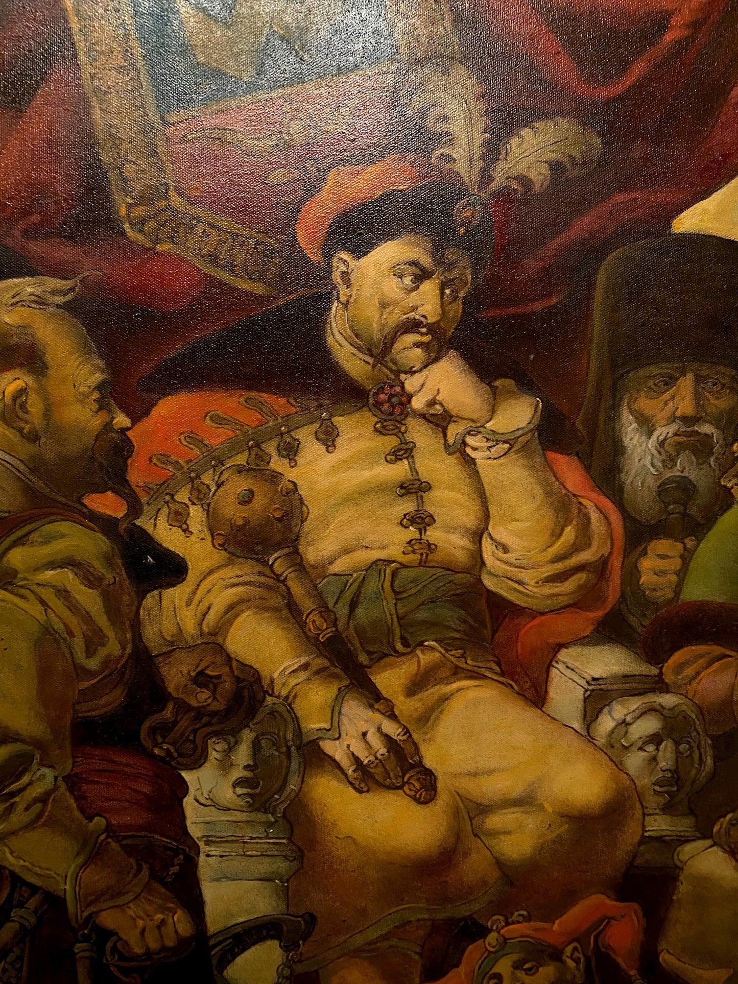 Oil painting by Litvinov Oleg Arkad’yevich: ornate golden-brown figure