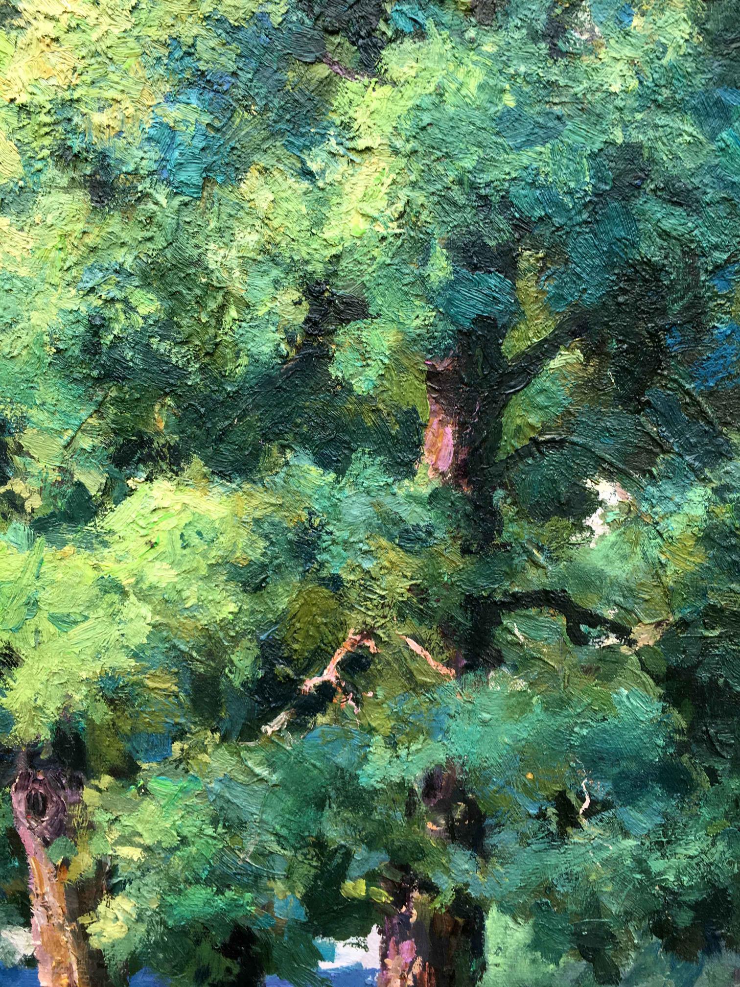 Textured oil painting of dense forest by Nepiypivo Vasily Ignatievich