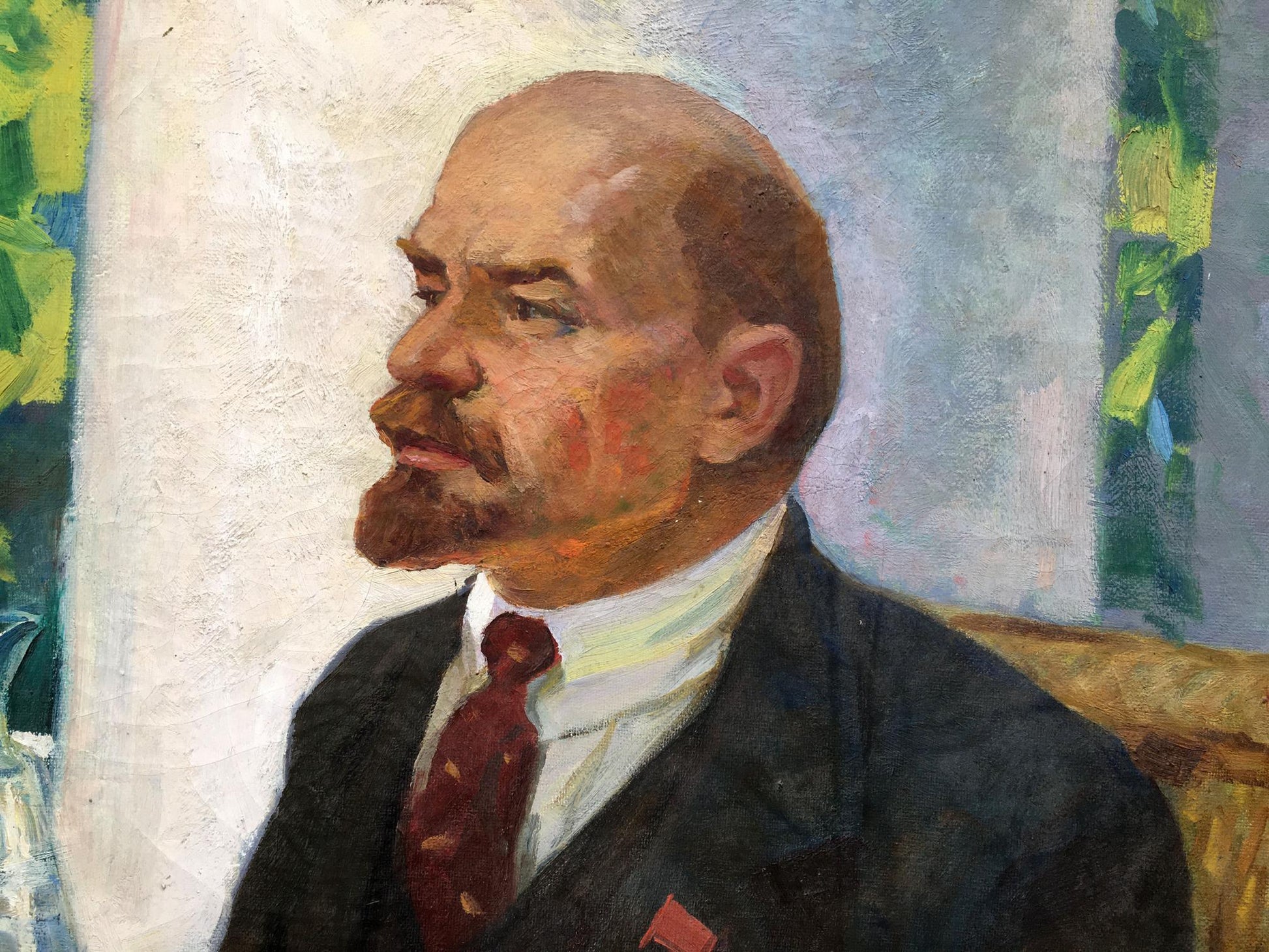 Social realism oil painting of Lenin by Vasily Fedorovich Fedorchuk