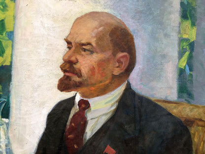 Social realism oil painting of Lenin by Vasily Fedorovich Fedorchuk