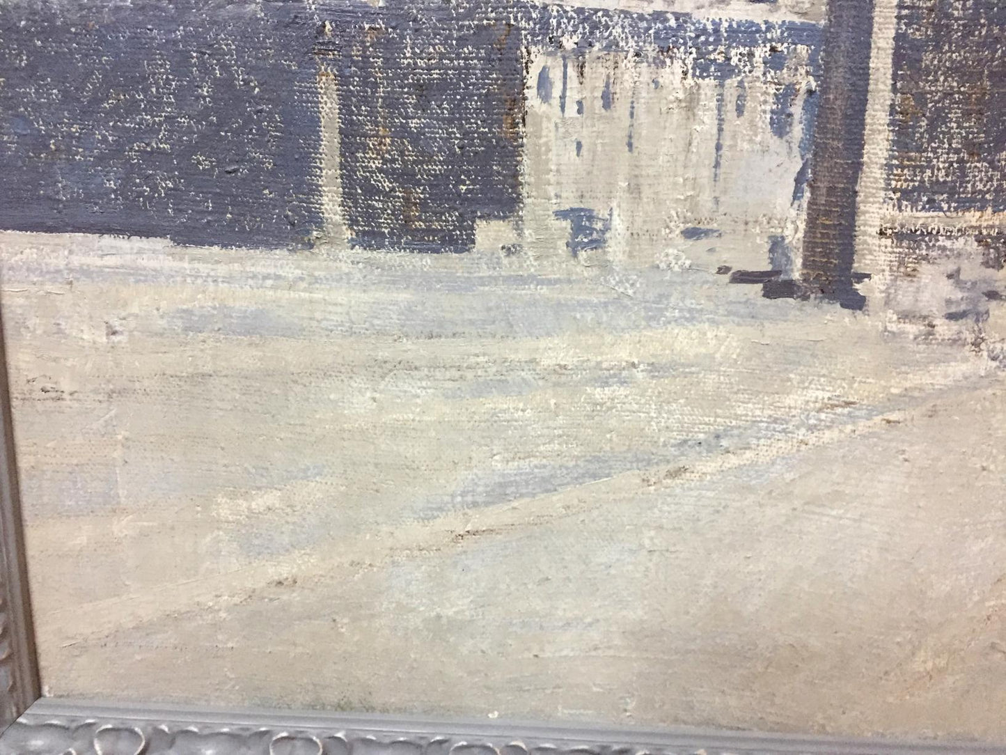 Textured impressionistic oil painting of ancient Rome street by Alexey Fedorovich Vlasov