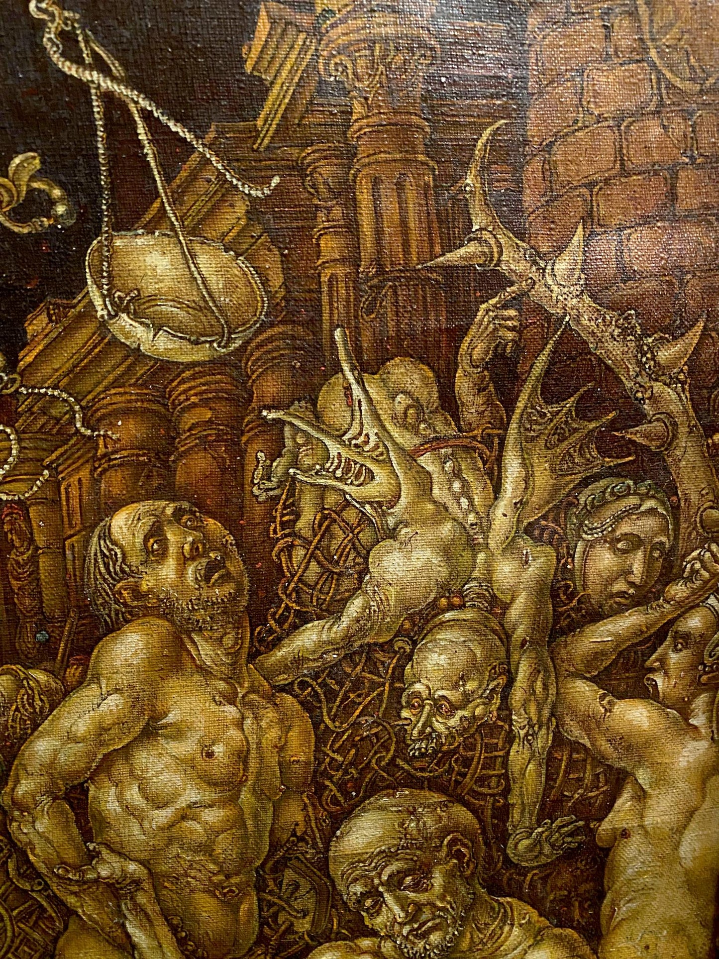 Oil painting The celebration of death is underway by Oleg Litvinov