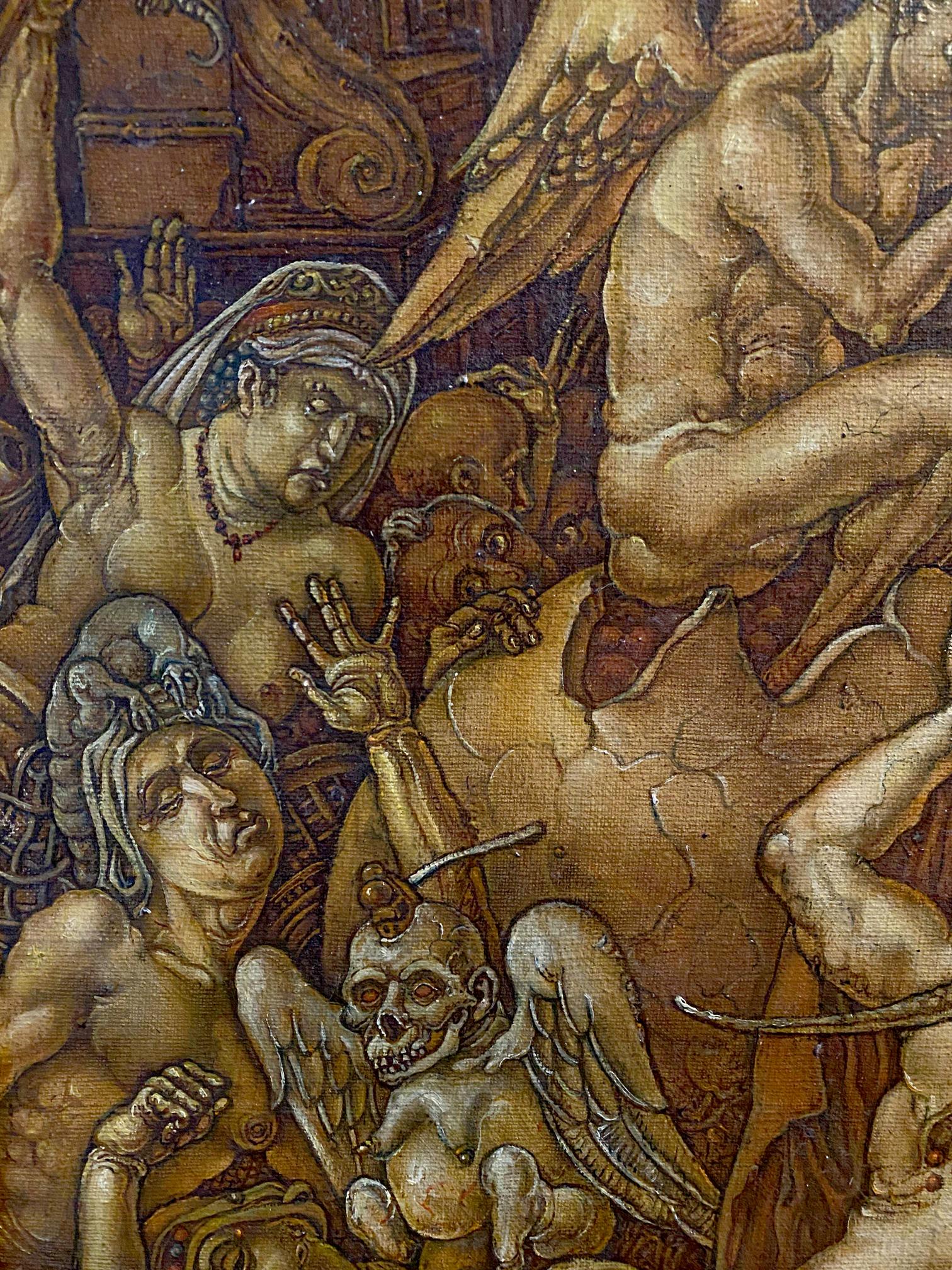 Oil painting The Triumph of Death Has Come by Oleg Litvinov
