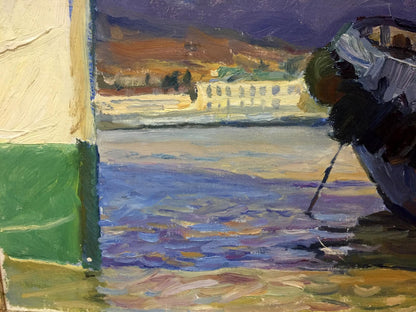 In his oil painting, Melikhov Georgy Stepanovich depicts the beauty of a bay