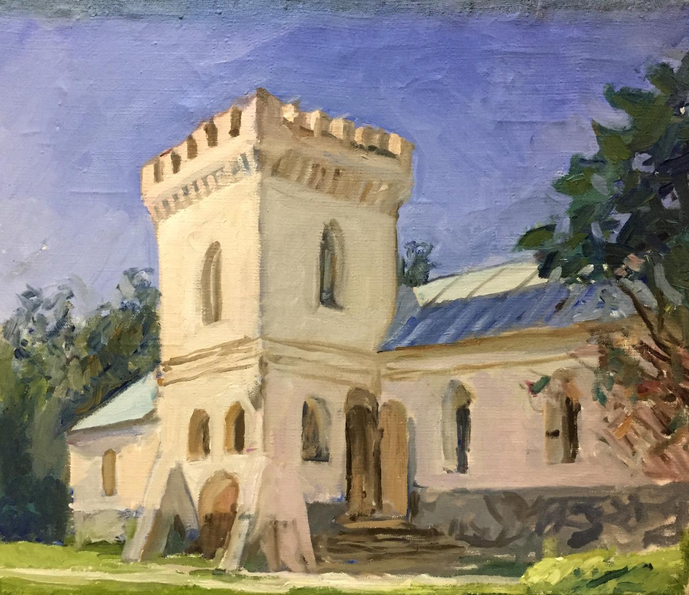 Oil painting by Sednev Melikhov Georgy Stepanovich: cream stone tower