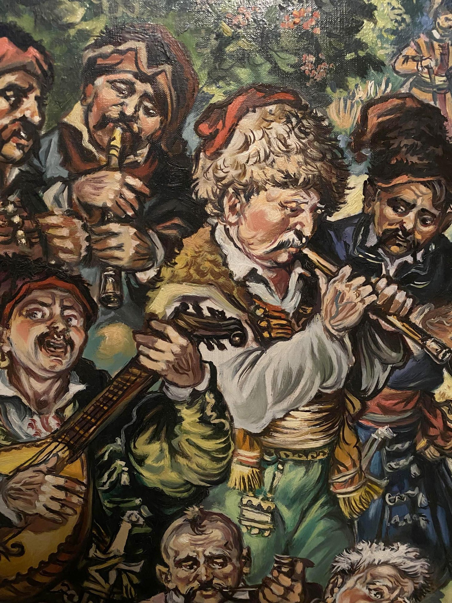 Oil painting Cossack fun by Alexander Arkadievich Litvinov