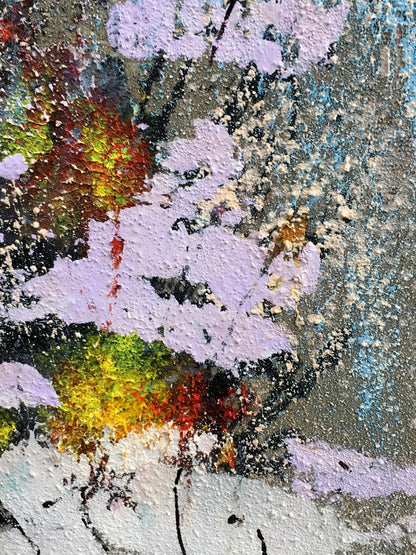 Abstract oil painting wildflowers Mazur Vladimir