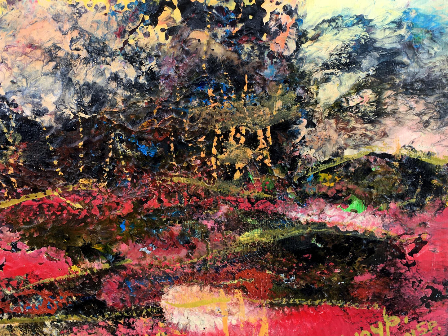 Abstract oil painting Evening silence Mazur Vladimir