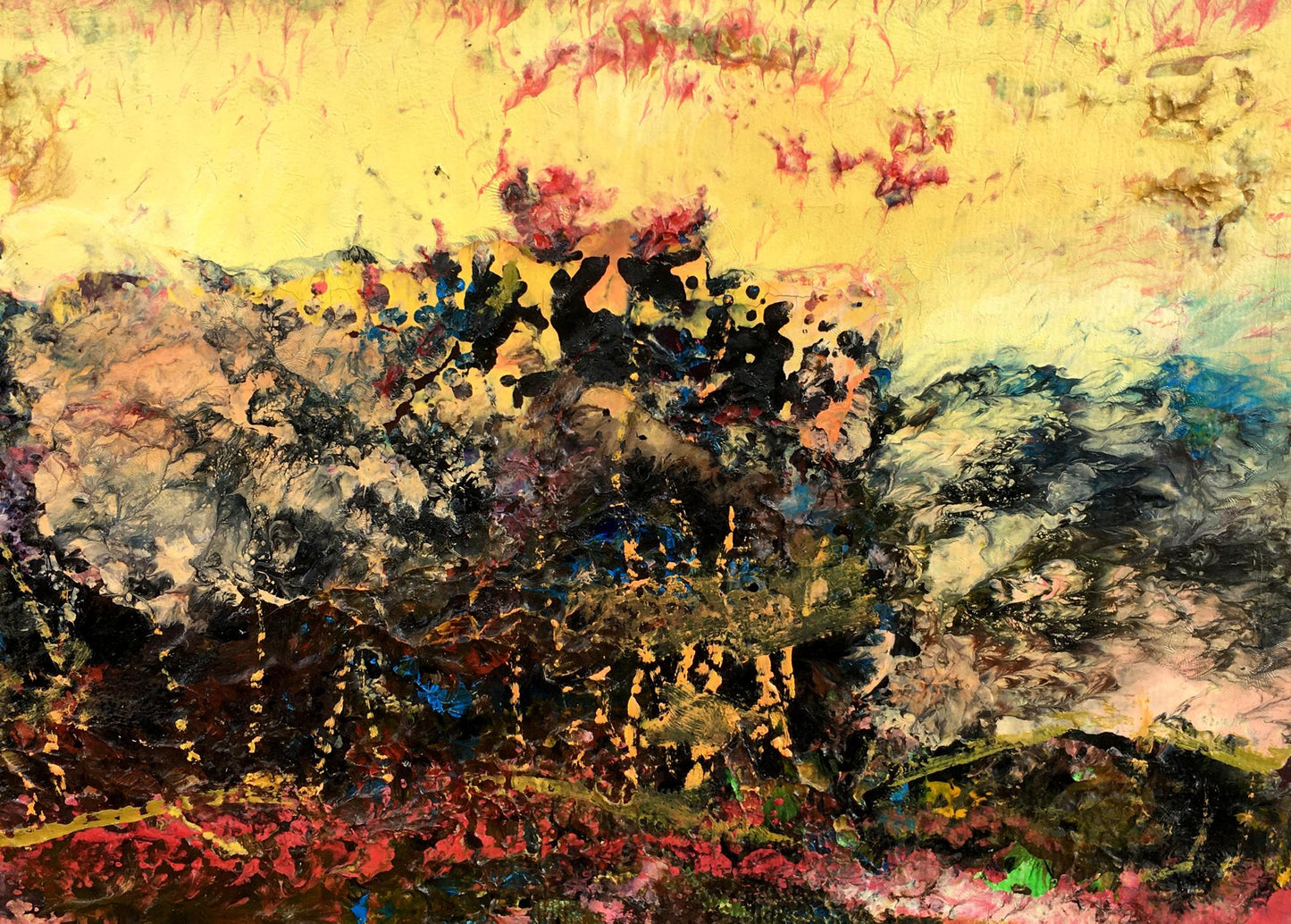 Abstract oil painting Evening Nature Mazur Vladimir