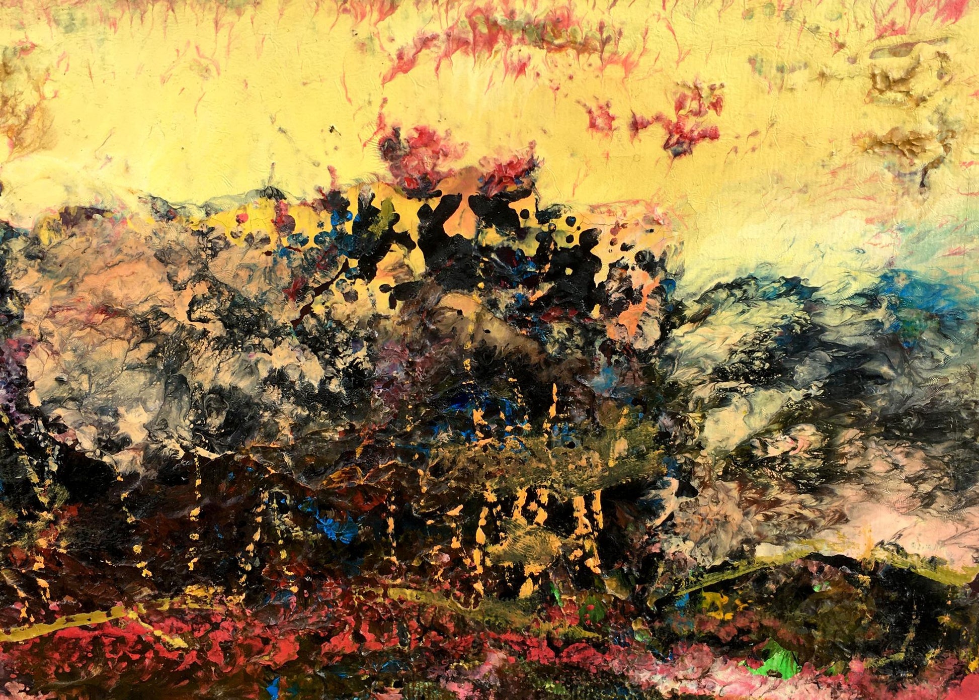 Abstract oil painting Evening Nature Mazur Vladimir