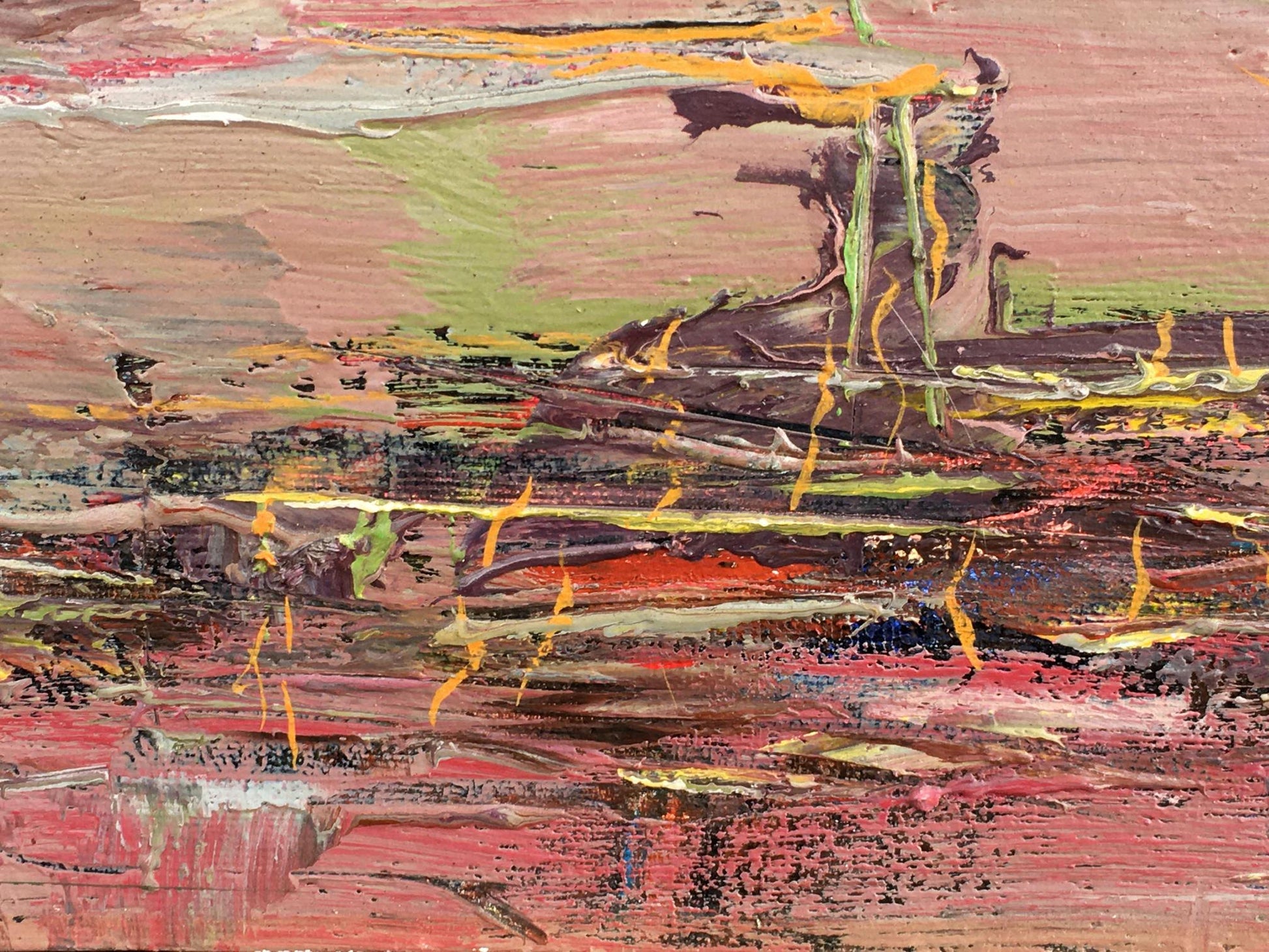 Abstract oil painting Evening Landscape Mazur Vladimir