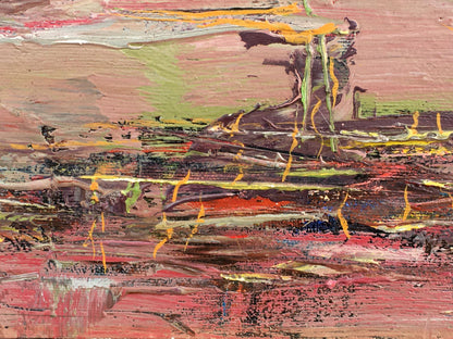 Abstract oil painting Evening Landscape Mazur Vladimir