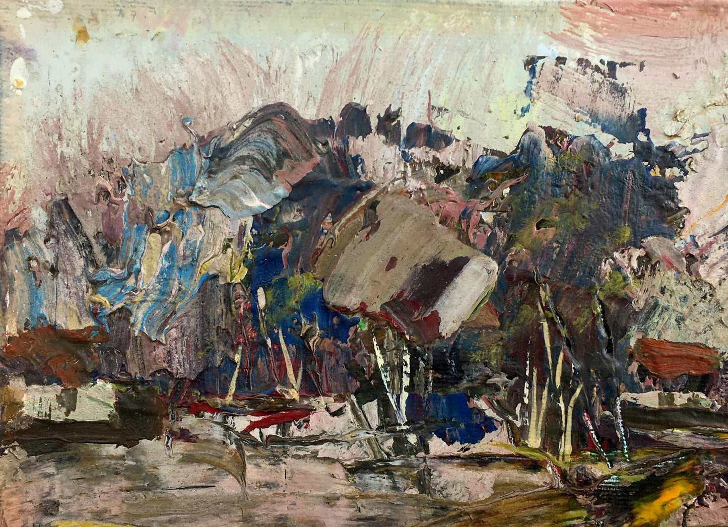 Abstract oil painting countryside Mazur Vladimir