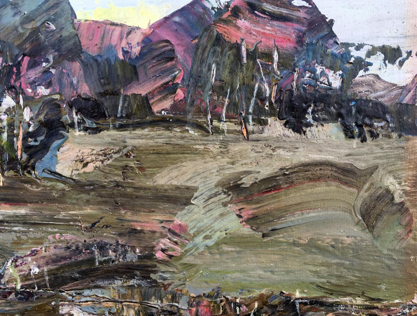 Abstract oil painting Landscape Mazur Vladimir